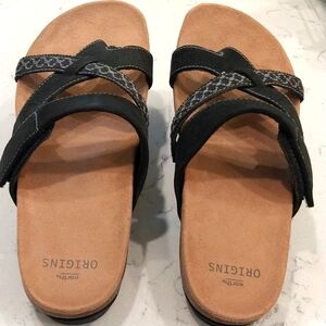 Origins black sandals